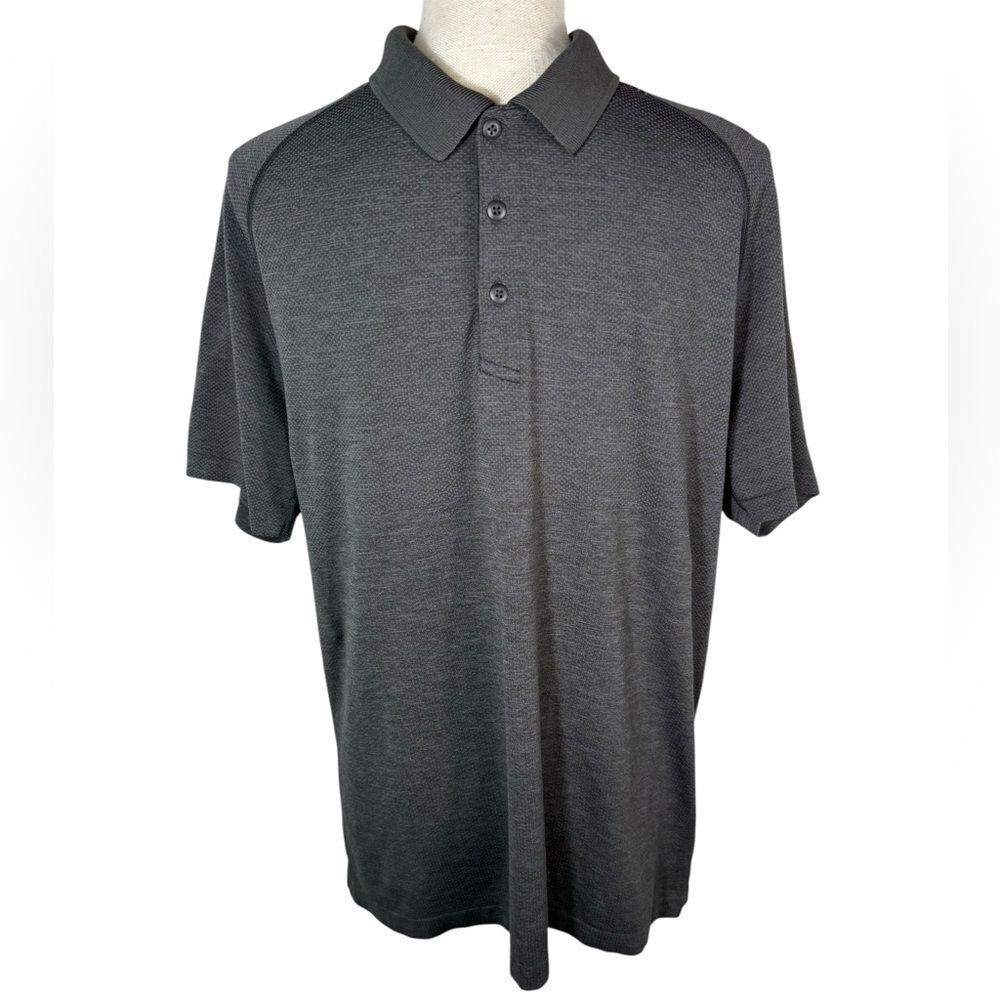 Lululemon Men’s Graphite Grey Metal Vent Tech Polo Shirt - Picture 2 of 6